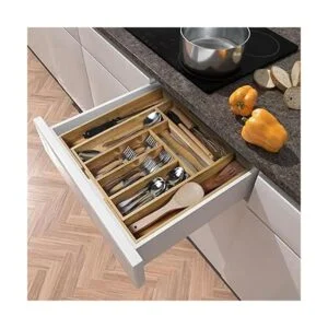 Utopia Kitchen Organizador de cubiertos de madera de_5