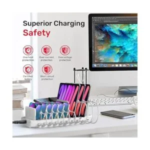 Unitek Cargador tipo estación de carga de 10 puertos USB_4