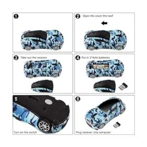 Usbkingdom Ratón inalámbrico de 24 GHz con forma de coche_6