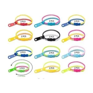 UpBrands Juego de pulseras con cremallera y diseño de_2