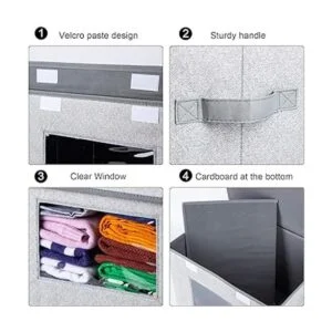 Univivi Cubos de almacenamiento más grandes paquete de 2_4