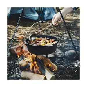 Uno Casa Horno holandés de hierro fundido para campamento_5