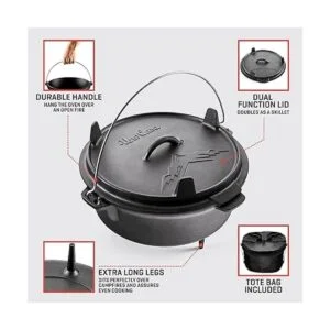 Uno Casa Horno holandés de hierro fundido para campamento_2