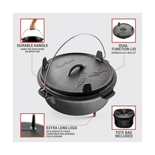 Uno Casa Horno holandés de hierro fundido para campamento_2