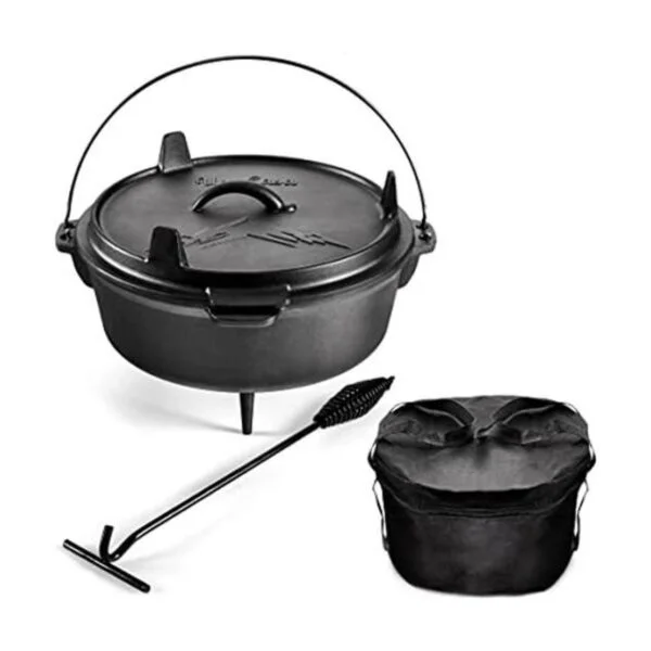 Uno Casa Horno holandés de hierro fundido para campamento_1
