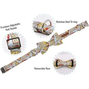 Unique Style Paws Collar de perro con lazo collar