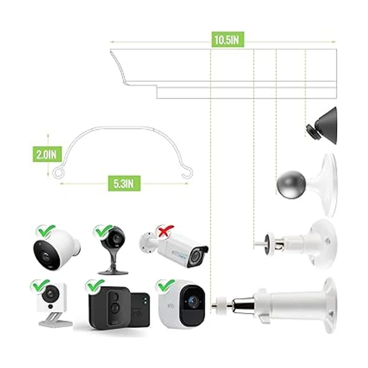 Uogw Cubierta de sombra de lluvia solar para Blink XT