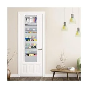 Univivi Organizador de puerta plegable de tela de 6 capas_5