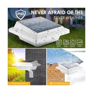 UniqueFire Luces solares de canalón para exteriores 40_4