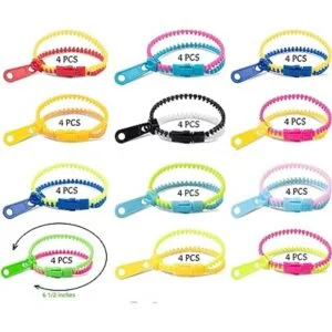 UpBrands Pulseras con cremallera de 6.5 pulgadas juego de_2