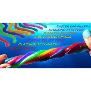 UpBrands 96 juguetes elásticos de serpientes de 6 pulgadas_5