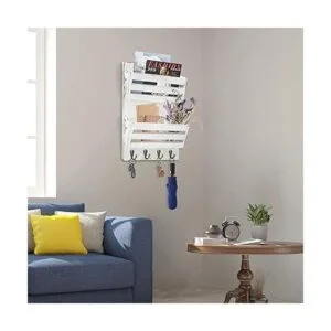 Unistyle Organizador de correo colgante con 4 ganchos para