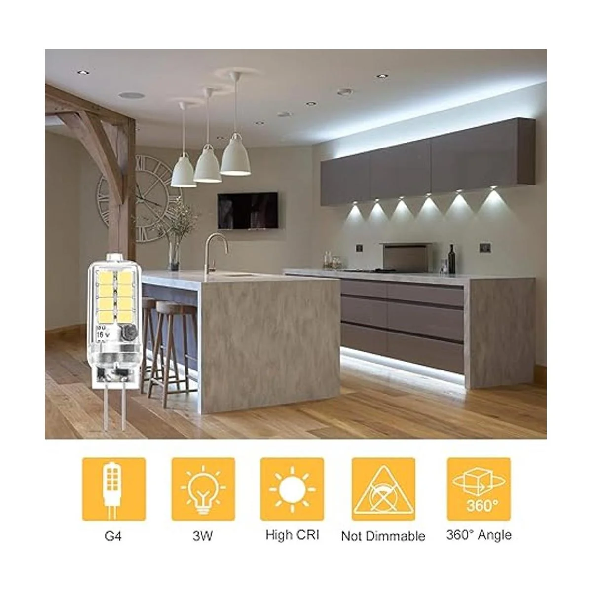 Umleeddlt Bombilla LED G4 de 3 W equivalente a bombillas_3