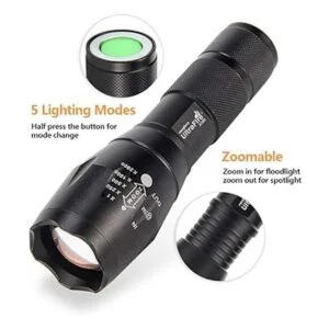 UltraFire Linterna táctica A100 900 lúmenes 5 modos LED