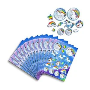 Unicqe Unicorn Stickers Party Favor 25 paquetes de