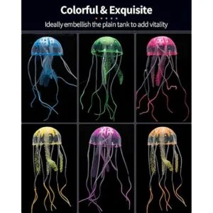 Uniclife 6 PCS Colorful Jellyfish Ornament with Glowing_6