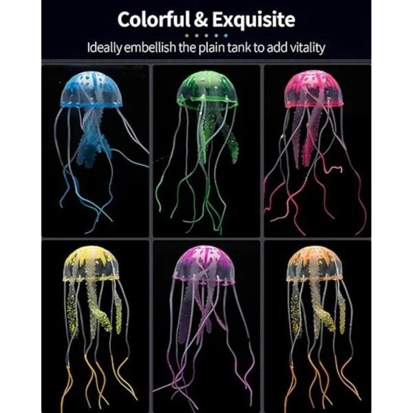 Uniclife 6 PCS Colorful Jellyfish Ornament with Glowing_6