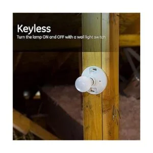 UltraPro Portalámparas de porcelana sin llave paquete de_4