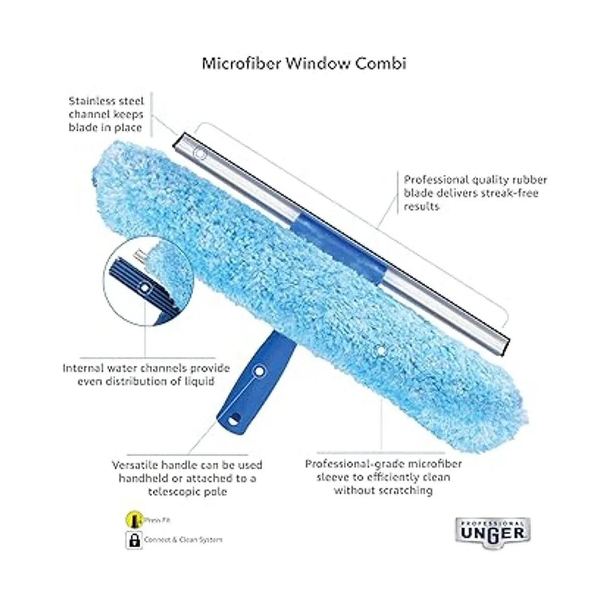 Unger AquaFlex Escobilla limpiavidrios profesional de_2