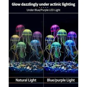 Uniclife 6 PCS Colorful Jellyfish Ornament with Glowing_3