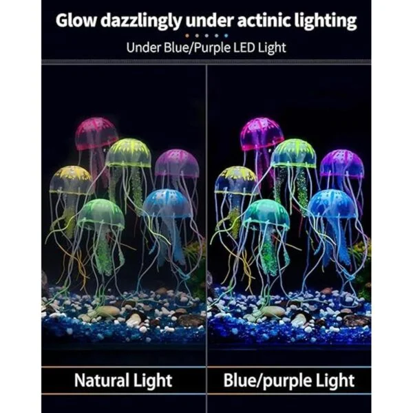 Uniclife 6 PCS Colorful Jellyfish Ornament with Glowing_3