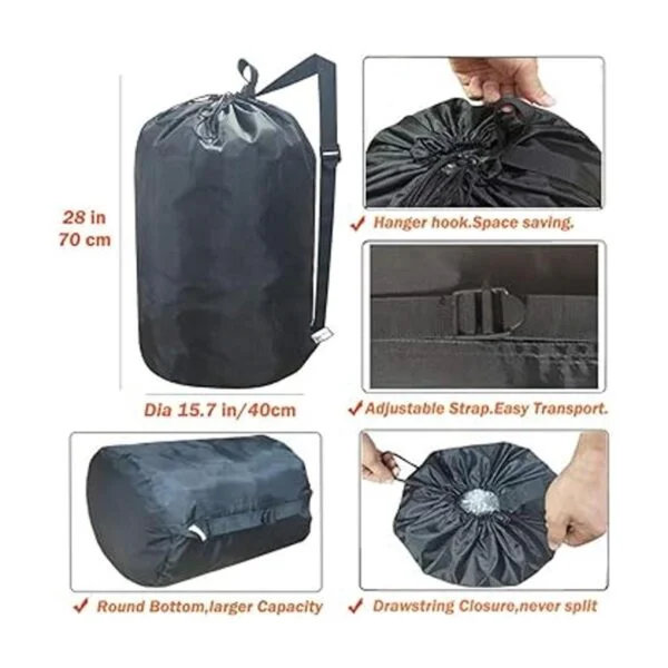 UniLiGis Bolsa para la colada con correa lavable con_4