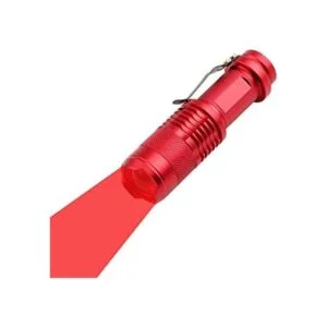 Un modo rojo linterna LED mini Zoomable escalable de alta