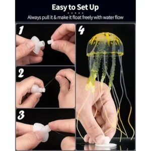 Uniclife 6 PCS Colorful Jellyfish Ornament with Glowing_5