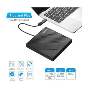 Unidad de DVD externa USB 3.0 USB C CD grabador Amicool_2