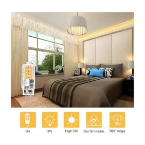 Umleeddlt Bombilla LED G4 color blanco cálido_2