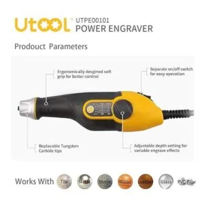 UTOOL Bolígrafo grabador con plantilla de letranúmero_3
