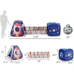 UTEX Carpa con túneles para niños niñas y bebés. Casa de_2