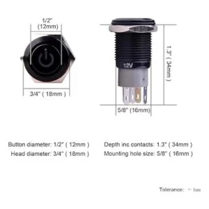 Ulincos Interruptor de botón de cierre U16F5 1NO1NC SPDT_6