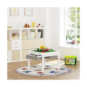 UTEX Mesa de juegos 2 en 1 para niños con cajones de_2