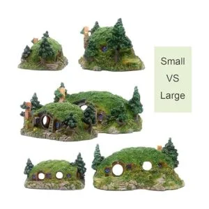 Ulifery Decoración de acuario para casa de hobit para