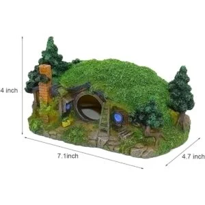 Ulifery Decoración de acuario para casa de hobit para