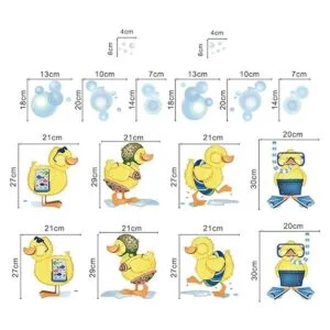 Ufengke Pegatinas de pared para niños diseño de patos_5