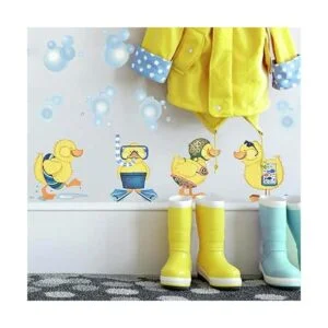 Ufengke Pegatinas de pared para niños diseño de patos_4