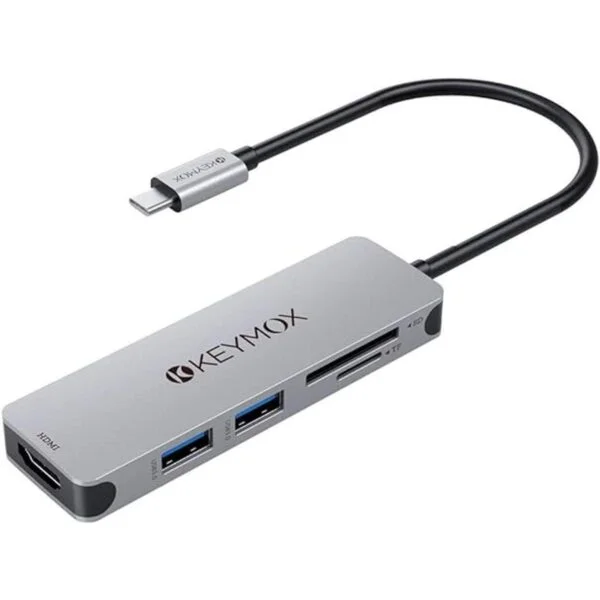 USBC Hub HDMI 5 en 1 Keymox USB C adaptador con 2 puertos_1
