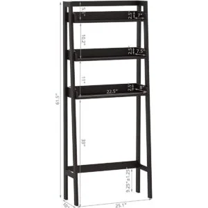 UTEX Organizador de baño de 3 estantes sobre el inodoro_3