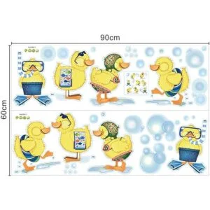 Ufengke Pegatinas de pared para niños diseño de patos_6