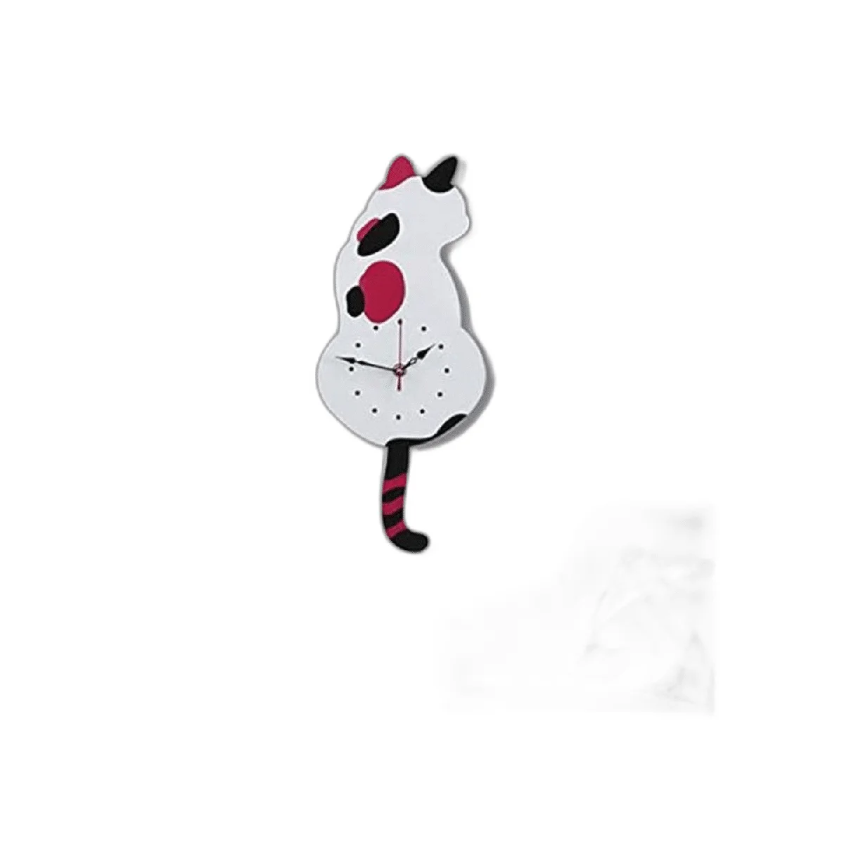 Ukey Reloj de pared creativo de acrílico para gatos con