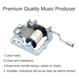 Ukebobo Caja de música de madera con texto en inglés The