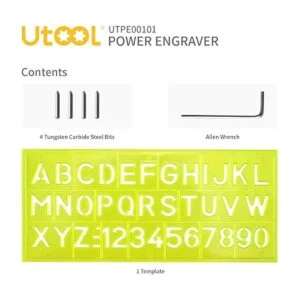 UTOOL Bolígrafo grabador con plantilla de letranúmero_2
