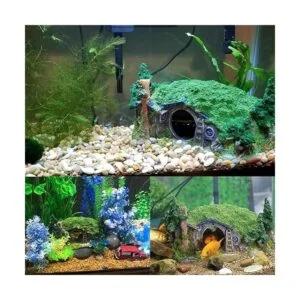 Ulifery Decoración de acuario para casa de hobit para