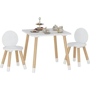 UTEX Juego de mesa para niños con 2 sillas para niños_3