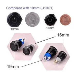 Ulincos Interruptor de botón de cierre U16F5 1NO1NC SPDT_3