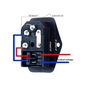 URBEST Enchufe macho de 10 A 250 V módulo de entrada_5