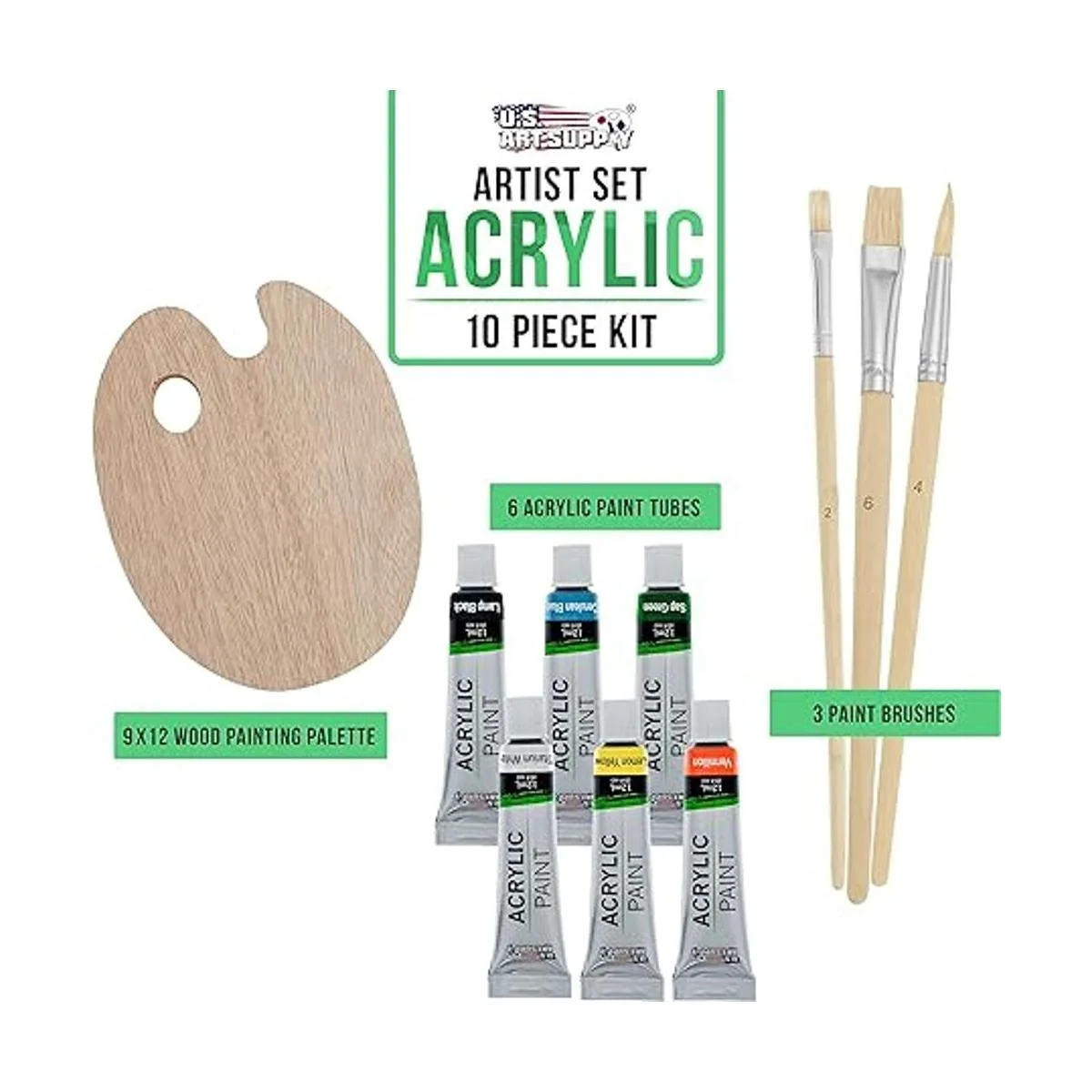 US Art Supply Set de paleta de madera con 6 unidades de_2