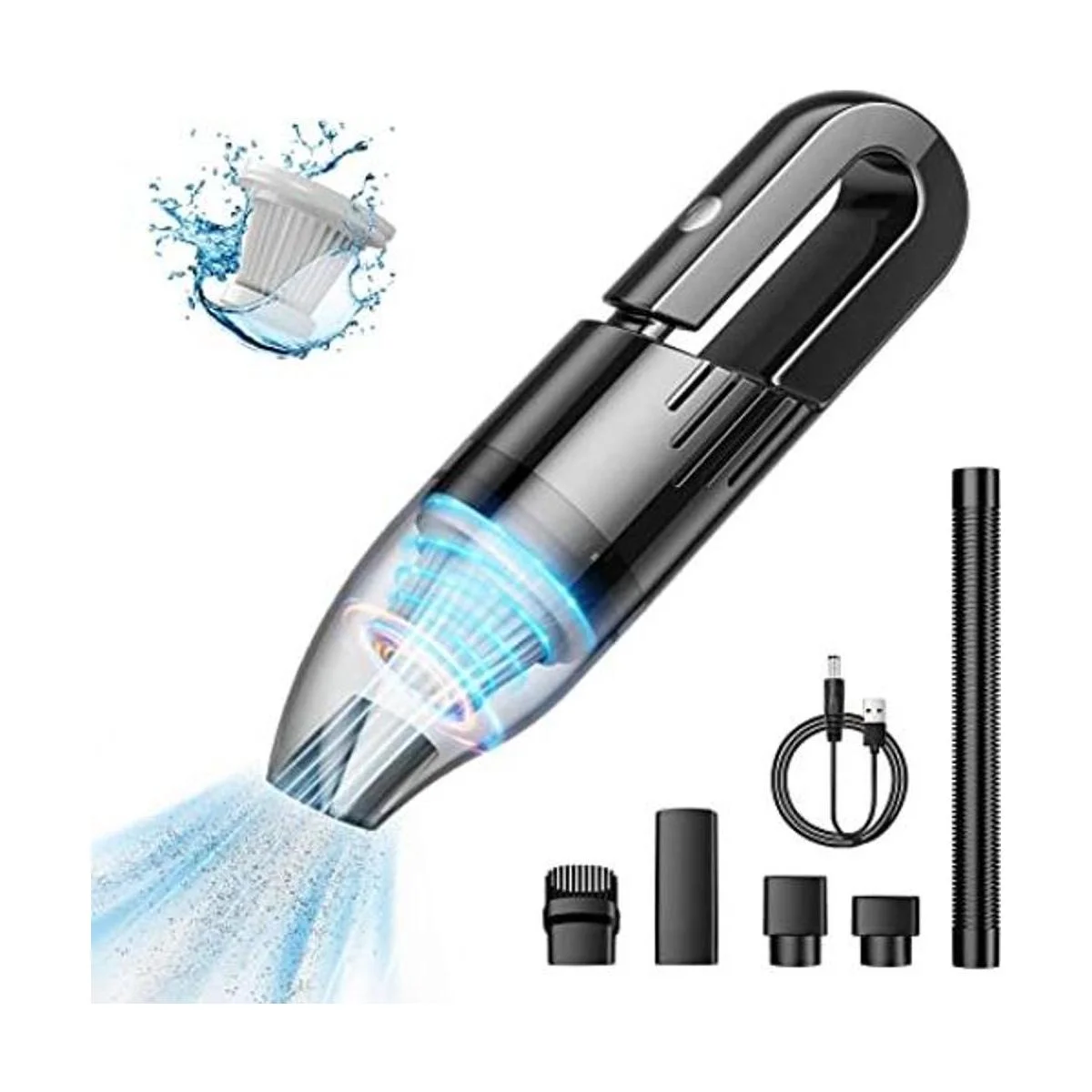 UPFOX Aspiradora de mano inalámbrico Miniaspiradora en_1